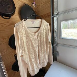 Merona Cream Lace Cardigan